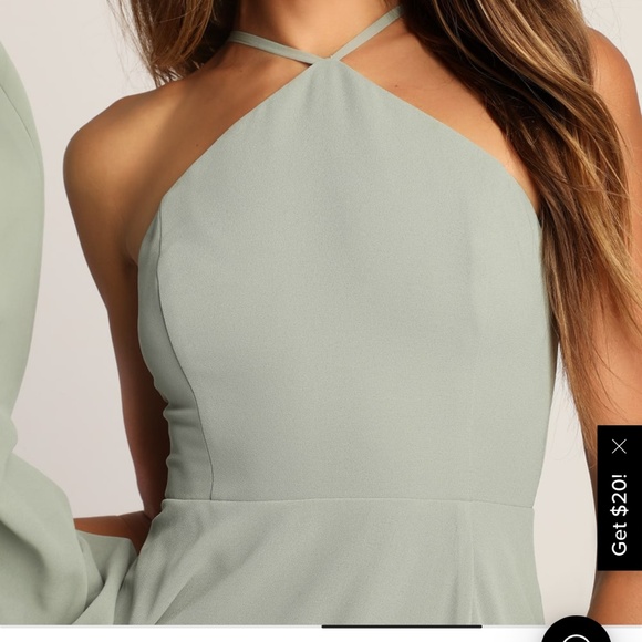 Lulus Absolutely Breathtaking Sage Brush Maxi Dress Green - Size S - Picture 3 of 5